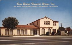 San Bruno Funeral Home, San Bruno, CA Postcard