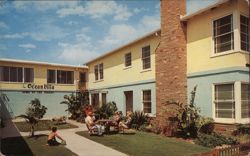 Ocean Villa, Long Beach, California Postcard