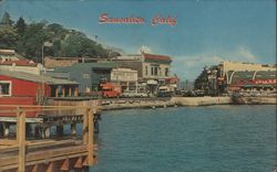 Sausalito Calif. Waterfront View with Bob's Market Postcard