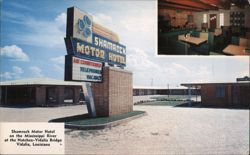 Shamrock Motor Hotel, Vidalia LA Postcard