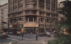 Golden Pheasant Restaurant, Powell at Geary—On the Square, San Francisco Postcard