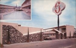 Motel 6, Fresno, CA Postcard