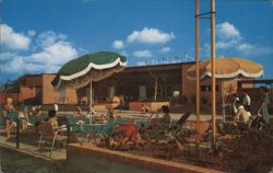 Shreveporter Highway Hotel Swimming Pool Postcard