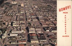 Aerial View of Anchorage, Alaska Postcard