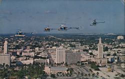 Sun Line Helicopter Tours Over Miami, Florida Postcard