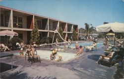 Fantasy Motel, Anaheim, California - Pool Postcard