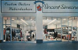 Vincent Simeone Custom Tailors Haberdashers Los Angeles Postcard