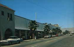 Indio, California - Street Scene with Motel Sign Postcard