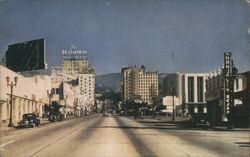 Sunset and Vine, Hollywood CA, NBC Building Postcard