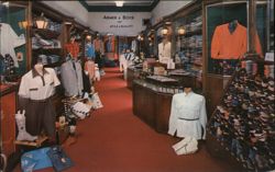 Interior View of Armer & Boyd Men's Wear, Glendale CA Postcard