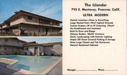 The Islander Apartments, Pomona, CA - Ultra Modern Living Postcard