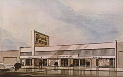 Airport Arcade Shopping Center, Westchester Postcard