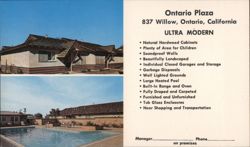 Ontario Plaza Apartments, Ultra Modern Living Postcard