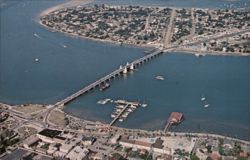 Aerial View of St. Augustine, Florida, Bridge of Lions Postcard