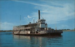 Mississippi River Ferry Boat Postcard