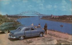 Cape Cod Canal at Bourne, Massachusetts Postcard