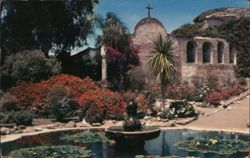 Mission San Juan Capistrano Garden Fountain Postcard