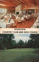 Riverview Country Club and Golf Course, Antigo WI Postcard