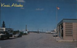 Kenai, Alaska - Main Street View with Post Office Postcard