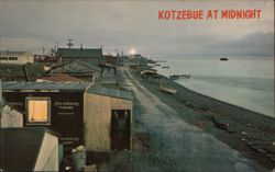 Kotzebue at Midnight, Alaska Main Street Postcard