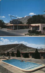 Mesa Motel, El Paso, Texas - Pool and Mountain View Postcard