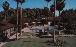 La Casa del Zorro, Borrego Springs, CA - Pool and Sun Deck Postcard