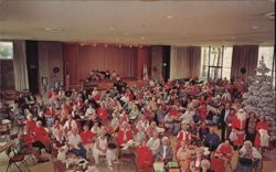 American Gold Star Manor Recreation Hall Christmas Party Postcard