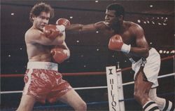 Michael Spinks vs. Matthew Hilton Boxing Match Postcard