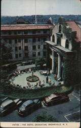 Patio — The Hotel Gramatan, Bronxville, NY Postcard