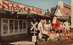 Santa Claus at Santa's Trading Post, Santa Claus, CA Postcard