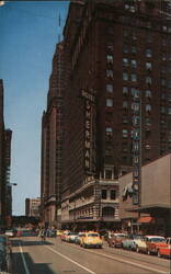 Hotel Sherman and Greyhound Bus Terminal, Chicago Postcard