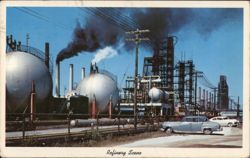 Refinery Scene, Beaumont-Port Arthur-Orange, TX Postcard