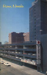 Reno, Nevada - Modern Complex of High Rise Buildings and Parking Postcard