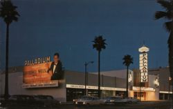 Hollywood Palladium, Night View Postcard