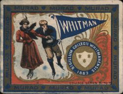 Whitman College, Ice Skating Couple with Pennant Cigarette Card