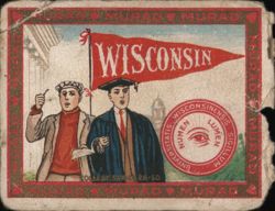 University of Wisconsin College Pennant, Students, and Seal Cigarette Card