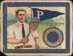 Polytechnic Institute of Brooklyn Tennis Player, College Series Cigarette Card