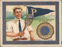 Polytechnic Institute of Brooklyn Tennis Player, College Series Cigarette Card