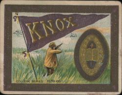 Knox College Pennant, Hunter, and College Seal Cigarette Card