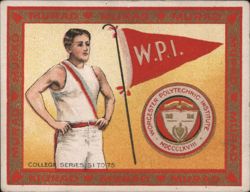 Worcester Polytechnic Institute (WPI) Athlete with Pennant Cigarette Card