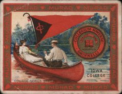 Iowa College, Grinnell, Boating Scene Cigarette Card