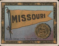 University of Missouri College Pennant Cigarette Card