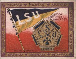 Louisiana State University Pennant and Seal Cigarette Card