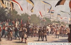 Kaiser-Jubiläums-Huldigungs-Festzug, Vienna 1908 Postcard