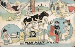 The Weary Farmer (Up To Date) Postcard