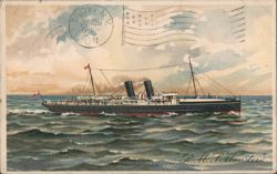 R.M.S. Munster Steamship, City of Dublin Steam Packet Co. Postcard