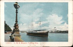 H.M.S. Buzzard Training Ship, London Postcard