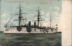 U.S. Cruiser Newark Postcard