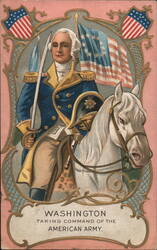 Washington Taking Command of the American Army Postcard