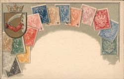 Austro-Hungarian Stamps on Postcard Postcard